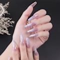 Miniatyrbillede 1 af 3: 24 stk Super lang gradient tryk på aftageligt slid falske negle Ballerina ekstra lang kiste kunst manicure fuld dækning akryl falske negle Tips til piger