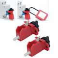 Miniatyrbild 1 av 8: 2-pack Säkerhetslås för strömbrytare, ABS Mini Högtemperaturbeständig Kompakt Brytarlås för Elektrisk Låsning
