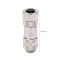 Miniatyrbilde 6 av 8: M12 Sensor Connector 8-polet IP67 Vanntett Kaldpressing Hunn Aviation Plug for Bil Bobil Båt