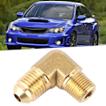 Miniatyrbillede 1 af 8: 4 AN til 1/8 NPT Fitting 90 Graders Messing Han-Gevinde Albue Slange Adapter Antikorrosion