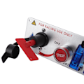Miniatyrbild 4 av 8: 5-i-1 12V LED Tändningsbrytarpanel med Startknapp för Racingbil RV Lastbil Blå