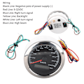 Miniatyrbilde 6 av 8: 9‑32V IP67 GPS-hastighetssensor 200KM/H 0‑999999KM LCD-kilometerteller Anti‑Duggfrie Multifunksjonsmåler for Biler Motorsykler Skip