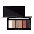 Miniatyrbillede 2 af 2: 6 Farver Vandfast Langvarig Mat Glitter Øjenskyggepulver Palette (1#)