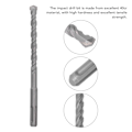 Miniatyrbilde 7 av 8: 5 stk Rotasjonshammerbor 160mm Lengde 2 Spor Selv-sentrerende Karbidspiss Slagbor for Murverk Stein Betong 10mm/0.39in