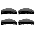 Miniatyrbillede 1 af 6: Universal Bagagerums Spoiler Hajfin Hale Nedre Bumper Lip Diffuser Splitter med Spænde Sort