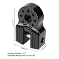 Miniatyrbillede 6 af 8: Flad Winch Shackle Mount 16000lb Belastning med Gummibeskyttelse Aluminium Legering Universal til UTV SUV Pickup Sort