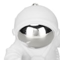 Pikkukuva 3 / 8: Akvaarion kelluva astronautti - söpö, ympäristöystävällinen, säädettävä PVC-kalatankikoriste pallolla ja köydellä, hopeinen naamio
