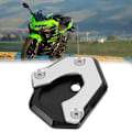 Miniatyrbillede 1 af 8: Motorcykel Støttefod Forlænget Plade Aluminium Legering Udskiftning til Z650 Z900 2017‑2019 Sort
