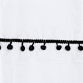Miniatyrbillede 1 af 4: Elegant Sort-Hvid Polyester Badeværelsesbruseregnbue Vandafvisende Skimmelresistent Badeforhæng 180x180cm