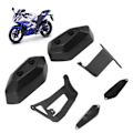 Miniatyrbillede 1 af 8: Motorcykel Motorbeskyttelsesramme Sliders Styrtbeskyttelse Sort Udskiftning til R15 V4 2021+