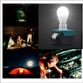 Pikkukuva 1 / 8: LED-lamppu, ruuvikanta, liukumaton, irtoava E27, kannettava lamppu, yhteensopiva 18V BL-sarjan akkujen kanssa, valkoinen