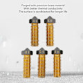 Miniatyrbillede 7 af 8: 5 stk 3D Printer Hotend Dyse 0,4 mm Messing PTFE Belægning Ekstruder Hot End Dyse til 1,75 mm Filament Vulkan Dyse