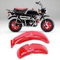 Miniatyrbillede 1 af 8: Motorcykel Skærm Højglans Rød Forreste Bageste Mudguard Beskytter Passer Til Z50 Z50A Z50J Z110 Z125 Cykler 8in Eller 10in Hjul