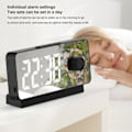 Miniatyrbild 8 av 8: Digital Väckarklocka Dubbel Display Justerbar Ljusstyrka Stor Display LED Spegel Elektroniska Klockor med Snooze för Hem Sovrum Kontor