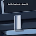Miniatyrbillede 3 af 4: Foldbar Teleskopisk Stigestole Hjemme Tykkere Stor Pedal Stabil og Holdbar Fiskenbensmønstret Stige Indendørs Multifunktionel Trin Stige black