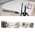 Miniatyrbild 6 av 8: PET Spetstejp Självhäftande Vit Svart Blommig Scrapbooking Dekaler Dekorativ Omslagstejprulle