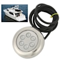 Miniatyrbillede 1 af 8: 3,5 tommer LED undervandslys Overflademontering IP68 Vandtæt 12V‑24VDC til Yacht Marine Båd Hvidt Lys 4W