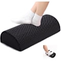 Miniatyrbild 1 av 8: Bärbart Komfort Fotstöd Under Skrivbordet, Halkfri Ergonomisk Fotpallskudde i Memory Foam, Halvcirkelformad Design för Optimal Benavlastning, Förbättra Hållningen