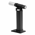 Miniatyrbillede 1 af 2: Genopfyldbar Butan Mikrobrænder Lighter Udendørs Grillmadlavning Svejsning Lodning Værktøj (Sort)