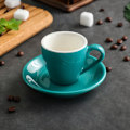 Pikkukuva 4 / 4: Posliini Espressokuppi ja -alunen, Espressokuppi, 80ml/2.7Oz Blue