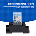 Miniatyrbilde 6 av 8: LY2NJ 8-pins elektromagnetiske strømsreléer med sokkelbaseindikatorlys for motorer Industrielle reléer 10AAC220V
