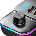Miniatyrbilde 3 av 8: Bil Bluetooth MP3-spiller Fargerikt lys USB-lader Multifunksjonell lyd Håndfri FM-sender