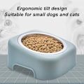 Miniatyrbillede 7 af 8: Skrå Hundefoder Skål Aftagelig Ergonomisk 8 Graders Tiltet Vinkel Rustfrit Stål Katteskål Til Dyrefoder