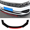 Miniatyrbild 1 av 8: 6 st Front Bumper Lip Separator med Röd Front Lip Glans Svart Bumper Lip Diffuser Splitter Universal för Accord Civic