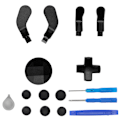 Miniatyrbild 2 av 8: Tillbehör för Xbox One Elite Series 2 Controller Metall Thumbsticks Ersättningsdelar Kit Joysticks Paddlar Kit Svart