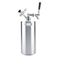 Miniatyrbillede 2 af 6: 3,6L Mini Rustfrit Stål Keg med Hane Tryk-Hjemmebrygning Craft Øl Dispenser System