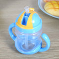 Miniatyrbillede 1 af 2: 280ML Sød Babykop Drikkestraw Børn Børn Læring Foderflaske Træningskopper Blå