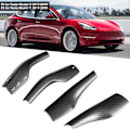 Pikkukuva 3 / 3: Mattahiilikuituinen ajovalokytkimen kehyksen ja vaihdevivun peite Tesla Model 3 Model Y 2017‑2020