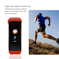 Miniatyrbillede 1 af 8: Hjertefrekvens Blodtryksmåler IP67 Vandafvisende Intelligent Ur Smart Armbånd (Orange)