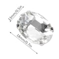 Miniatyrbillede 4 af 6: 20 stk. Klø Rhinestones Blanke DIY Håndsyning Sko Dekoration Tøj Tilbehør (18 x 13mm Oval Form)