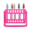Miniatyrbilde 2 av 2: 16 Huller Manikyr Drill Bits Holder Beholder Display Case Negle Sliping Hode Oppbevaringsboks 2#