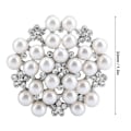 Miniatyrbillede 1 af 2: 5 stk DIY Perle Rhinestone Dekoration Flatback Spænde Bryllup Invitation Hårbue (Sølv)