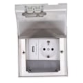 Pikkukuva 4 / 8: Uppoasennettava piilotettu pistorasia USB-portilla IP40 Kotitalous Palonestosuojaus 250V EU-pistokkeelle