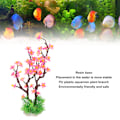 Miniatyrbilde 8 av 8: Akvarium Blomsterdekorasjon Simulering Kunstig Landskap Plommeblomst Fiskedam Planter for Akvarium Dekor Rosa