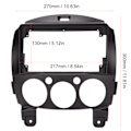 Miniatyrbillede 6 af 8: Navigationspanelramme Trim ABS Instrumentbræt Dæksel 2 Din Udskiftning til Mazda 2 2007‑2013