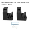 Miniatyrbillede 6 af 8: 2 stk. Værktøjskasse Spændebånd Heavy Duty Crossover J-Krog Aluminium Legering Universal til Lastbil Bil Sort