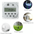 Miniatyrbild 3 av 5: Digital Timer Switch, Programmerbart Tidsrelä med 16A Kontaktkapacitet, Avancerad Förinställning för Pålitlig och Flexibel Kontroll