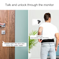 Miniatyrbild 1 av 5: 7 Tums LCD Videodörrtelefon Intercom Dörrklocka Kit Vattentät Heminträdessystem 2V1(AU 100-240V)