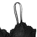 Miniatyrbild 3 av 8: Spets-BH Bralette Vadderad Plus Size Linne Underkläder Hudvänlig Andningsbar Lätt Vadderad BH Underkläder Svart M Dam