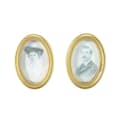 2 st/set dockhus Miniatyr Oval Ram Bild Foto Dockhus DIY Tillbehör