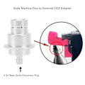 Miniatyrbilde 8 av 8: CO2-adapter i aluminiumlegering 0,3 tommer rask kobling slitesterk høy hardhet brusmaskintilkobling sølv