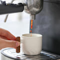 Miniatyrbillede 3 af 4: 2 oz Keramik Espresso Kopper med Træhåndtag Espresso Kopper Sæt af 1, Små Tekopper Style 3