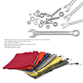 Miniatyrbillede 8 af 8: 6 stk. Lynlås Værktøjspose Heavy Duty Utility Canvas Pouch Sæt med Karabinhage Multifunktionel Organizer