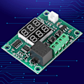 Miniatyrbild 1 av 5: Digital DC 12V Dubbel LED-Display Temperaturregulator Sensor Relämodul Termostatbrytare