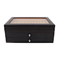 Miniatyrbillede 2 af 2: Træ Penæske Træ Display Case Holder Opbevaring Samler Organizer Æske til 34 Penne Sort