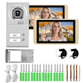 Miniatyrbillede 2 af 8: 100-240V 7 tommer 720P WIFI Touchscreen Fjernbetjening Video 2 Monitor Dørklokke UK Stik